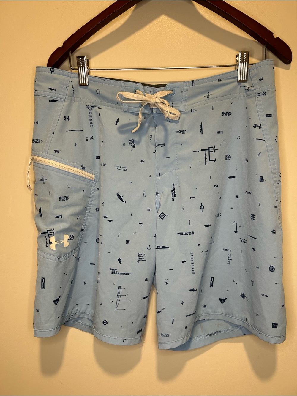 Under Armour Light Blue Printed Men’s HeatGear Shorts